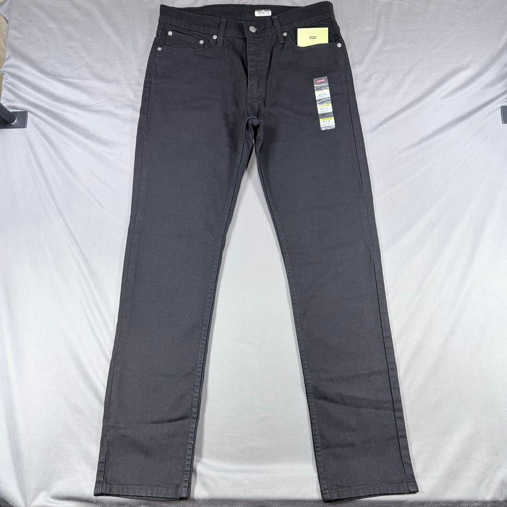 Levi's Mens 32x32 Black Cotton Blend 511 Slim Fit Stretch Flex Denim Jeans New